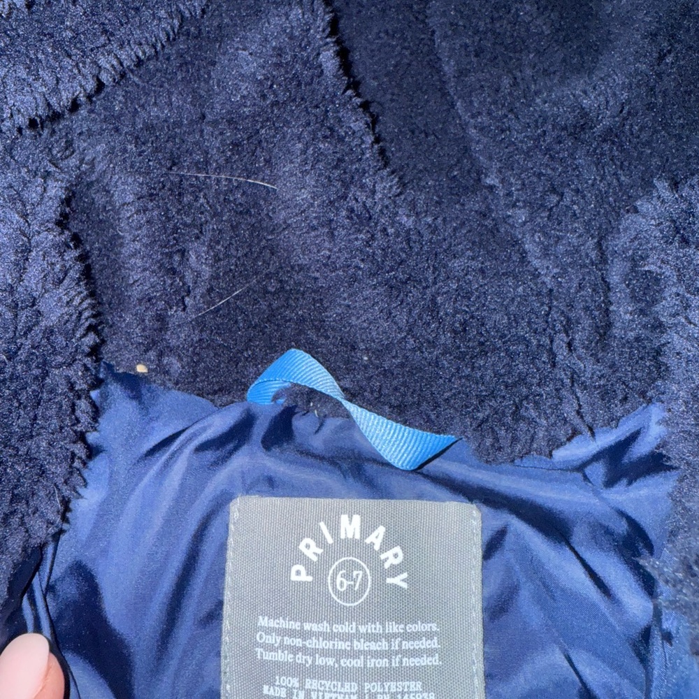 Primary- parka puffer coat and confetti hearts, navy confetti hearts - Picture 6 of 6
